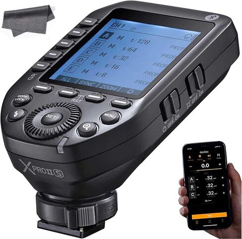 Godox XProII-S Wireless Flash Trigger Transmitter for Sony Cameras, 2.4G TTL HSS 1/8000S Bluetooth Function, Quick Hotshoe Locking,Modeling Light Control, Large Screen (Upgraded XproS) in Saudi Arabia