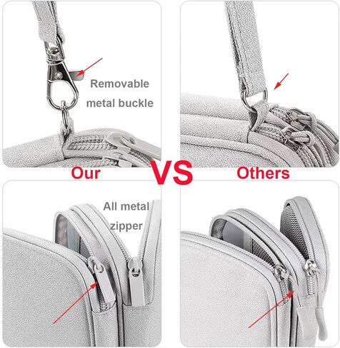 Agirlvct Electronic Organizer,Portable Cable Organizer Pouch,Small Travel Phone Cord Bag,Carry Case Waterproof All-in-One Storage Tech Bag for Chargers Telephone Earphone USB Adapter Hard Drive(Grey) in Kuwait