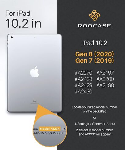 ROOCASE Adjustable 2021 iPad 10.2 Inch Table Stand and Case with Apple Pencil Holder for iPad 10.2-inch Kitchen Counter, Desk Mount, Cooking, Foldable, Portable Tablet Stand, iPad 7th/8th Generation in Kuwait