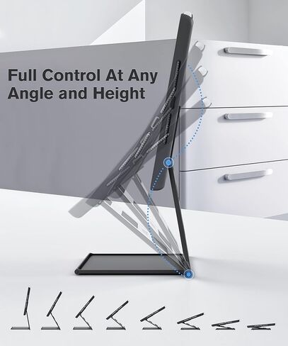 ROOCASE Adjustable 2021 iPad 10.2 Inch Table Stand and Case with Apple Pencil Holder for iPad 10.2-inch Kitchen Counter, Desk Mount, Cooking, Foldable, Portable Tablet Stand, iPad 7th/8th Generation in Kuwait