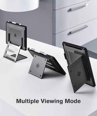 ROOCASE Adjustable 2021 iPad 10.2 Inch Table Stand and Case with Apple Pencil Holder for iPad 10.2-inch Kitchen Counter, Desk Mount, Cooking, Foldable, Portable Tablet Stand, iPad 7th/8th Generation in Kuwait