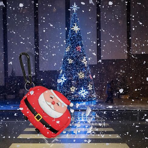 حافظة OCING Christmas Santa Claus Airpods Pro الجيل الثاني، متوافقة مع AirPods Pro 2nd/1st (2022/2019)، تدعم الشحن اللاسلكي. in Kuwait