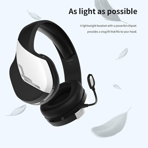 Zalman HPS700 Archer، سماعة رأس لاسلكية مع الألعاب والموسيقى وأوضاع الصوت المباشر ومؤشر LED وميكروفون قابل للفصل، وكابل USB-C إلى كابل شحن، ووسائد أذن من إسفنج الذاكرة من القماش المنسوج الفاخر (أسود) in Saudi Arabia