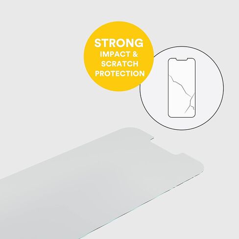 BodyGuardz Pure Glass Screen Protector for iPhone 14, Premium 9H Hardness Tempered Glass with Easy Installation, Superior Optical Clarity, Perfect Touch Sensitivity in Saudi Arabia