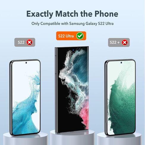 واقيات شاشة LK 2 + 2 متوافقة مع Samsung Galaxy S22 Ultra 5G، و2 × أفلام حماية مرنة من مادة TPU و2 × واقيات كاميرا خلفية زجاجية مضادة للخدش (HD وخالية من الفقاعات) in Kuwait
