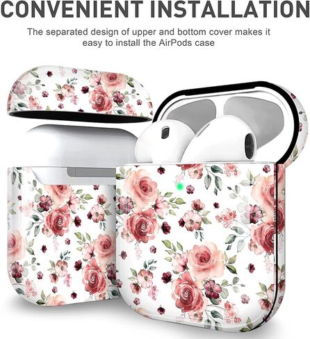 غطاء حافظة Sangkoo AirPods لجهاز Aidpod 2/1، جلد واقي مقاوم للصدمات مع سلسلة مفاتيح لحقيبة شحن Apple AirPods الجيل الثاني الأول (العلم الأمريكي) in Kuwait