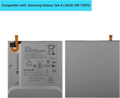 بطارية بديلة Vvsialeek BT307ABY لجهاز Samsung Galaxy Tab A (2020) SM-T307U مع مجموعة أدوات مجانية. in Saudi Arabia