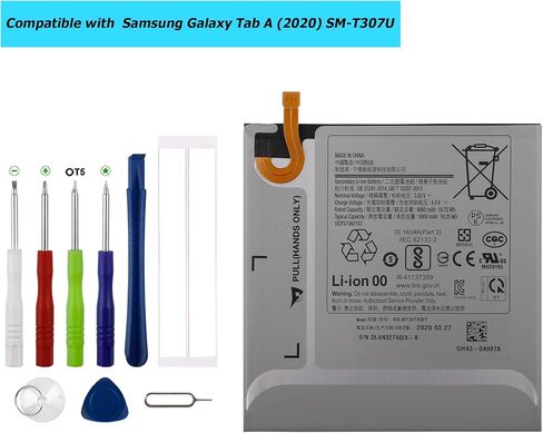 بطارية بديلة Vvsialeek BT307ABY لجهاز Samsung Galaxy Tab A (2020) SM-T307U مع مجموعة أدوات مجانية. in Saudi Arabia
