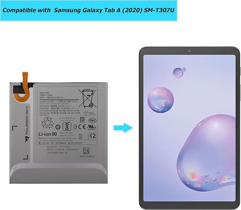 بطارية بديلة Vvsialeek BT307ABY لجهاز Samsung Galaxy Tab A (2020) SM-T307U مع مجموعة أدوات مجانية. in Saudi Arabia