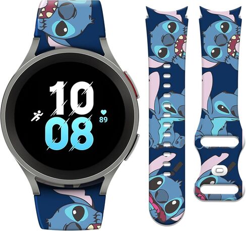 سوار كرتوني لطيف من YODOOLTLY متوافق مع ساعة Samsung Galaxy Watch 5/4/6 40 مم 44 مم/ساعة 5 Pro 45 مم/ساعة 4 كلاسيكية 42 مم 46 مم/ساعة 6 كلاسيكية 43 مم 47 مم، حزام رياضي أنيق للنساء والرجال in Kuwait