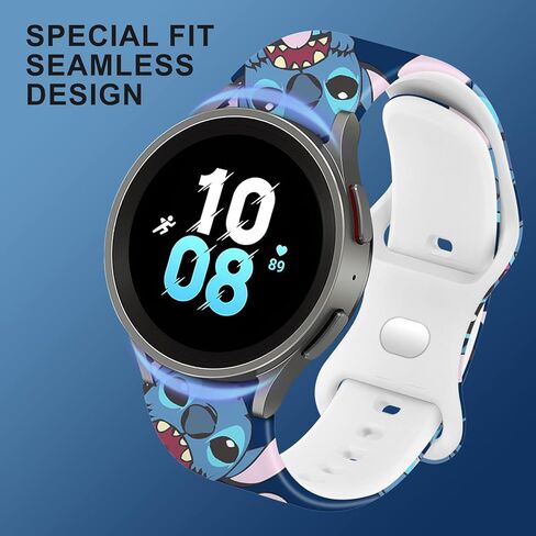 سوار كرتوني لطيف من YODOOLTLY متوافق مع ساعة Samsung Galaxy Watch 5/4/6 40 مم 44 مم/ساعة 5 Pro 45 مم/ساعة 4 كلاسيكية 42 مم 46 مم/ساعة 6 كلاسيكية 43 مم 47 مم، حزام رياضي أنيق للنساء والرجال in Kuwait