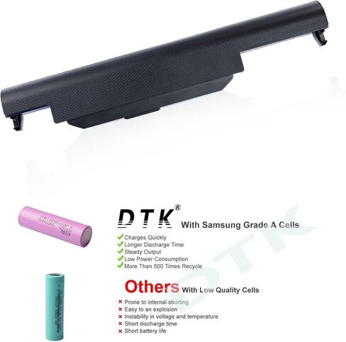 بطارية كمبيوتر محمول DTK 10.8V 5200mAh لسلسلة ASUS R500V A45 A55 A75 K45 K55 K75 R400 R500 R700 U57 X45 X55 X75 (P/N A32-K55 A33-K55 A41-K55 A42-K55) in Saudi Arabia