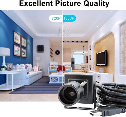 كاميرا ويب SVPRO 1080P Full HD Mini USB 2MP CMOS OV2710 4 مم عدسات تركيز يدوية CS Mount Camera معدل إطار مرتفع 30 إطارًا في الثانية/60 إطارًا في الثانية/100 إطارًا في الثانية لسطح المكتب لكاميرا USB لنظام Linux Windows Android، التوصيل والتشغيل in Kuwait