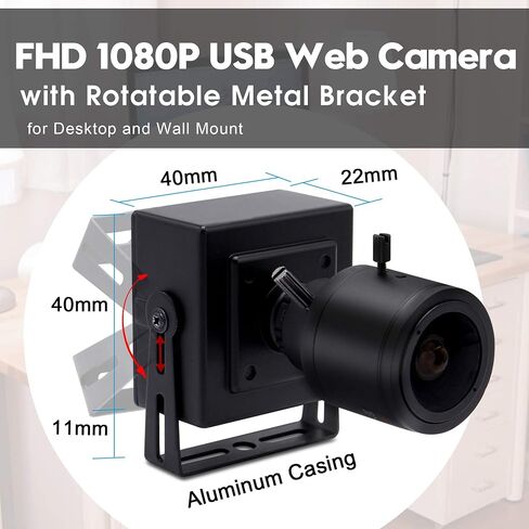 كاميرا ويب SVPRO 1080P Full HD Mini USB 2MP CMOS OV2710 4 مم عدسات تركيز يدوية CS Mount Camera معدل إطار مرتفع 30 إطارًا في الثانية/60 إطارًا في الثانية/100 إطارًا في الثانية لسطح المكتب لكاميرا USB لنظام Linux Windows Android، التوصيل والتشغيل in Kuwait