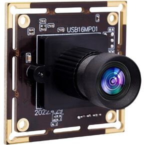 كاميرا ALPCAM USB 16 ميجابكسل مع مستشعر صورة IMX298 كاميرا ويب عالية الدقة 3496 بكسل وحدة كاميرا USB بدون تشويه عدسة 75 درجة، كاميرا مدمجة للتوصيل والتشغيل للصناعة على Linux Android Windows Mac in Kuwait