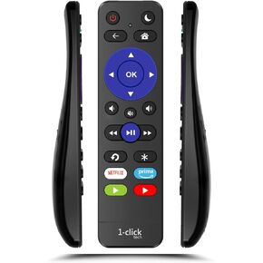 جهاز تحكم IKUTV 1-clicktech لأجهزة تلفزيون Roku [TCL/Hisense/ONN/Sanyo، إلخ.] ومشغلات Roku Express Premiere Ultra [2 في 1 مع طاقة التلفزيون + مستوى الصوت] [ليس لـ ROKU Stick] in Kuwait