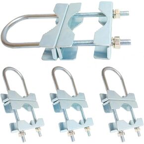 Double Antenna Mast Clamp V Jaw Block with U Bolts Anti-Rust Finished for TV CB Ham Antenna Pipe-Mounting 2 Sets (Short Pattern) in Kuwait