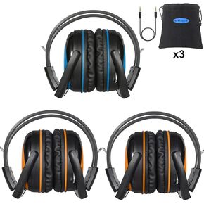 SIMOLIO 3 Pack of Car Wireless Headphones for Kids Safe Listening with Switchable Volume Limited, Infrared Wireless Headphones for Kids Travelling, Universal 2 Channel Automotive IR Headphones