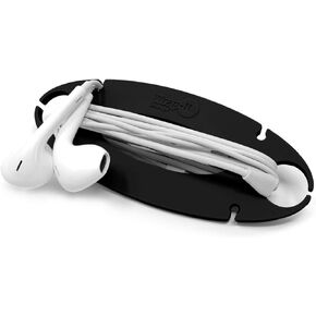 غلاف سلك خالٍ من التشابك للتخزين من Wrap-It - أسود (3 عبوات) - حامل سماعات الأذن، غلاف سلك سماعة الرأس، غلاف سماعات الأذن، مدير السلك، حامل هاتف الأذن، لفاف كابل سماعة الرأس، منظم سماعات الأذن in Kuwait