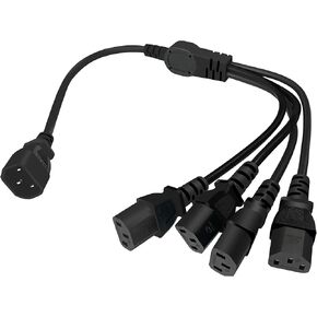 UPS Server Y Splitter C14 to 4 x C13 Power Adapter Cable Cord 30cm in Kuwait