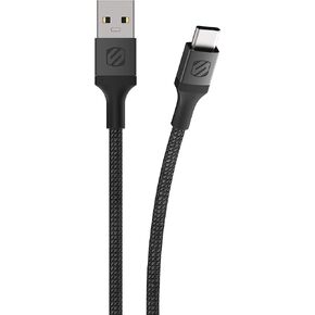 Scosche CAB4-SP Strikeline Premium 15W USB to Type-C Charge & Sync Braided Cable 4-ft. Space Gray