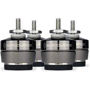 IsoAcoustics Gaia Series Isolation Feet for Speakers & Subwoofers (Gaia III, 70 lb max) – Set of 4