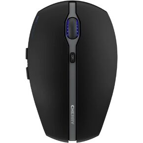 Cherry GENTIX BT Wireless Bluetooth Mouse, Multi-Device Function for up to 3 Devices, Switchable Resolution (1K/2K DPI), 7 Buttons and Scroll Wheel, Battery Operated (Black)