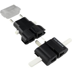 ROAD WARRIOR International Travel Plug Adapter Europe/UK/Australia/USA/India/China Does Not Convert Voltage Slim RW101CR