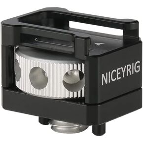 NICEYRIG Cold Shoe Adapter for Microphone Flash LED Video Light - 499 | with 1/4’’-20 Thread Mount, Thumb Screw Easy Cold Shoe Base in Saudi Arabia