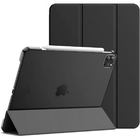 حافظة JETech لجهاز iPad Pro 11 بوصة، موديل 2022/2021/2020، غطاء خلفي صلب رفيع مع غطاء ذكي مع تنبيه/غفو تلقائي (أسود) in Kuwait