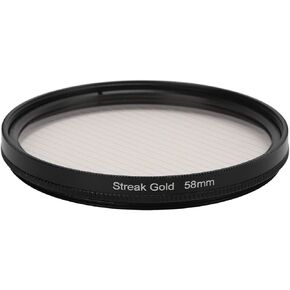 Gold Streak Anamorphic Effect Filter UHD Optical Glass Waterproof Scratch Resistant for Camera Lens Gold Streak Effect Filter,(58mm / 2.28in) in Saudi Arabia