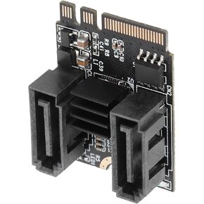M.2 to SATA3.0 HDD Adapter Card, 6Gbps Fast Transfer PCIe X1 M2 to SATA3.0 Expansion Card, JMB582 Chip, M.2 NGFF A+E Key to SATA Adapter for Win XP/7/8/10 for OS X, with SATA Cable in Saudi Arabia
