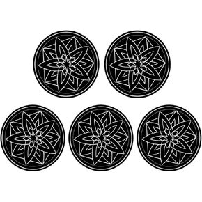 كومباني GLARE لوحة معدنية للتثبيت 5 قطع، قرص معدني عالمي بديل مع لاصق قوي للهاتف الخلوي المغناطيسي حامل السيارة حامل GPS 5 دائري in Kuwait