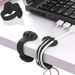 Cable Holder - Cord Organizer - Cable Management Clips - Wire Holder System -3 Packs Multipurpose Cable Clips for Phone Chargers, USB Cables - Home, Office, Nightstand, Desk Organizer in Kuwait