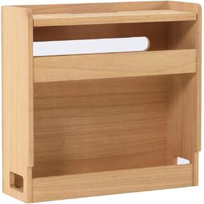 KIRIGEN Wooden WiFi Router Storage Box, 3-Tier Cable Organizer, Brown in Kuwait