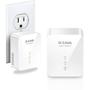 D-Link Powerline Adapter Starter Kit Ethernet Over Power Gigabit AV2 Up to 1000Mbps MIMO Internet Network Wall Plug In (DHP-601AV) in Kuwait