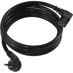 2FT 90Degree Computer Power Cord - Flat Plug to Right Angle IEC C13 Power Cord,Universal PC Power Supply Cord, 16AWG, Black C13 3 Prong Angled AC Power Cord for PC Monitor/TV in Saudi Arabia