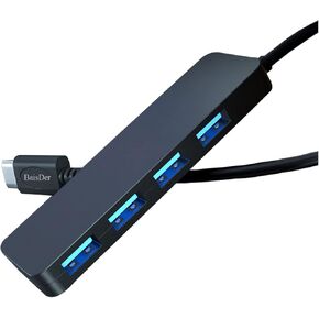 BaisDer 4 Port USB C Hub، USB C إلى USB Hub 3.0 محول متعدد المنافذ، مقسم USB من النوع C مع كابل تمديد، محور USB C صغير لأجهزة الكمبيوتر المحمول MacBook pro Notebook PC، OTG لأجهزة iPhone iPad pro Galaxy، Surface Pro in Kuwait