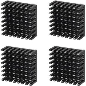 DMiotech 4 Pack 10x25x25mm سبائك الألومنيوم المبرد مبرد إلكتروني مع معجون حراري لرقاقة MOS وIC in Saudi Arabia
