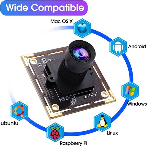 كاميرا ALPCAM USB 16 ميجابكسل مع مستشعر صورة IMX298 كاميرا ويب عالية الدقة 3496 بكسل وحدة كاميرا USB بدون تشويه عدسة 75 درجة، كاميرا مدمجة للتوصيل والتشغيل للصناعة على Linux Android Windows Mac in Kuwait