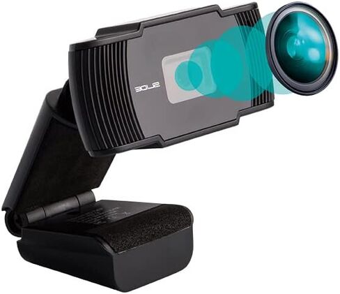 Slide 1080P HD Webcam with Microphone | Computer Camera for Video Calls, Remote Learning, Work from Home, Webcam for Streaming | Web Camera for Desktop Computer | Tripod for Camera | Easy Install, USB in Saudi Arabia