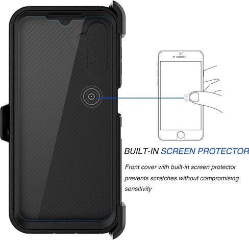Tekcoo Case for Galaxy A14 5G with [Built-in Screen Protector] Holster Locking Belt Clip [Military Grade 12FT Drop Tested] Full Body Carrying Kickstand Cover for Samsung Galaxy A14 5G - Black in Saudi Arabia