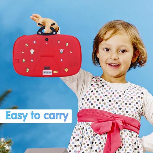 Toddler Tablet，7 Inch Android 12 Kids Tablets, Red 32GB Storage, 2MP+5MP Dual Cameras, Cute Educational Learning Childs Tablette Enfant for Boys Girls in Kuwait