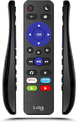 جهاز تحكم IKUTV 1-clicktech لأجهزة تلفزيون Roku [TCL/Hisense/ONN/Sanyo، إلخ.] ومشغلات Roku Express Premiere Ultra [2 في 1 مع طاقة التلفزيون + مستوى الصوت] [ليس لـ ROKU Stick] in Kuwait
