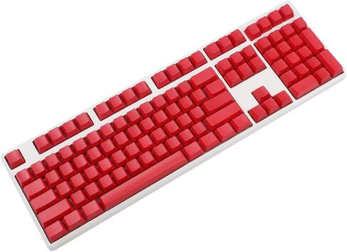 YMDK ملف تعريف سميك PBT OEM مطبوع جانبيًا 108 ANSI Keycaps للوحة المفاتيح الميكانيكية لمفاتيح MX (غطاء المفاتيح فقط) (أسود) in Kuwait
