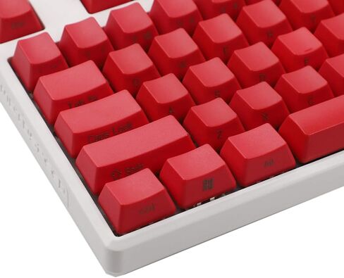 YMDK ملف تعريف سميك PBT OEM مطبوع جانبيًا 108 ANSI Keycaps للوحة المفاتيح الميكانيكية لمفاتيح MX (غطاء المفاتيح فقط) (أسود) in Kuwait