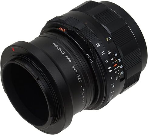 Fotodiox Pro Lens Mount Adapter, M42 Screw Mount Lenses (42mm x1 thread mount) to Sony E-Mount Mirrorless Camera Adapter - for Sony Alpha E-mount Camera Bodies (APS-C & Full Frame such as NEX-5, NEX-7, a7, a7II) in Saudi Arabia