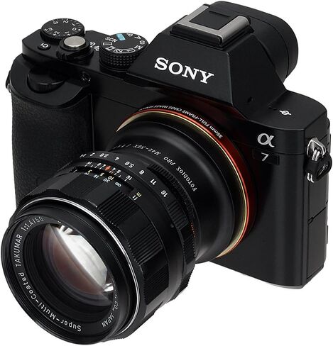 Fotodiox Pro Lens Mount Adapter, M42 Screw Mount Lenses (42mm x1 thread mount) to Sony E-Mount Mirrorless Camera Adapter - for Sony Alpha E-mount Camera Bodies (APS-C & Full Frame such as NEX-5, NEX-7, a7, a7II) in Saudi Arabia