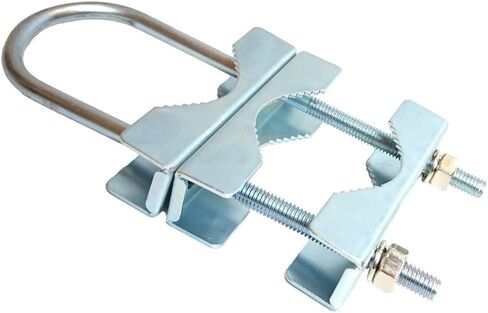 Double Antenna Mast Clamp V Jaw Block with U Bolts Anti-Rust Finished for TV CB Ham Antenna Pipe-Mounting 2 Sets (Short Pattern) in Kuwait