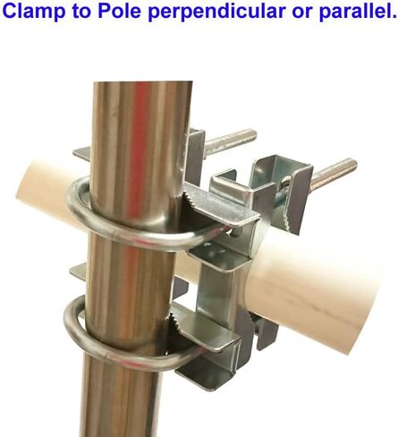 Double Antenna Mast Clamp V Jaw Block with U Bolts Anti-Rust Finished for TV CB Ham Antenna Pipe-Mounting 2 Sets (Short Pattern) in Kuwait